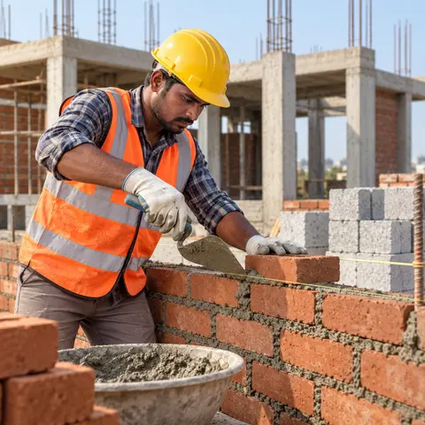 Brickwork and Block Masonry - illustrative installation process
