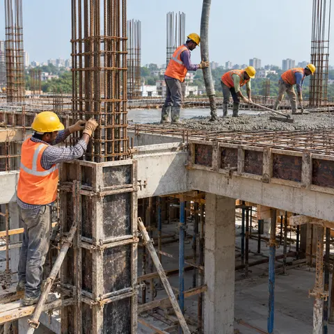 Column, Beam and Slab Works - illustrative installation process