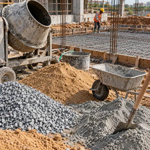 Concrete and PCC Works - illustrative material detail