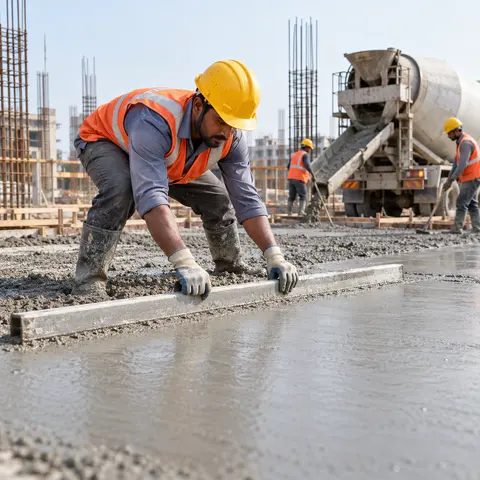 Concrete and PCC Works - illustrative installation process