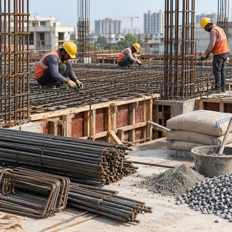 RCC (Reinforced Cement Concrete) Works - illustrative material detail