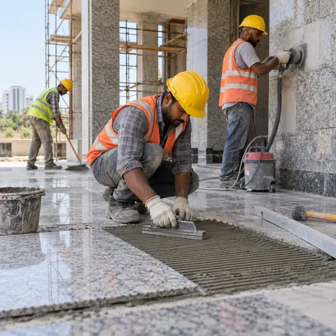 Granite Flooring and Cladding - illustrative surface preparation