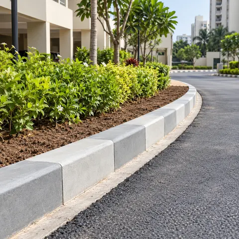 Kerbstone / Curbstone Installation - illustrative finished surface