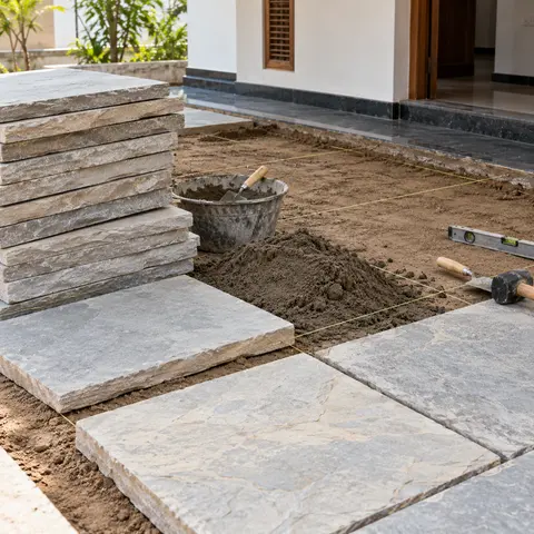 Tandur Stone Flooring - illustrative material detail