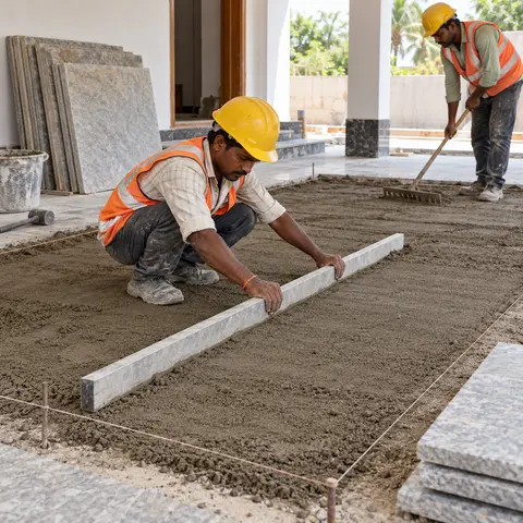 Tandur Stone Flooring - illustrative surface preparation