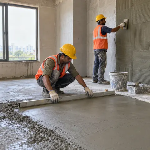 Tile Flooring and Wall Cladding - illustrative surface preparation
