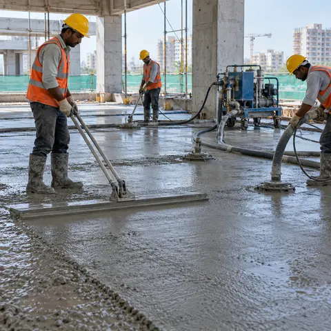 VDF (Vacuum Dewatered Flooring) - illustrative surface preparation