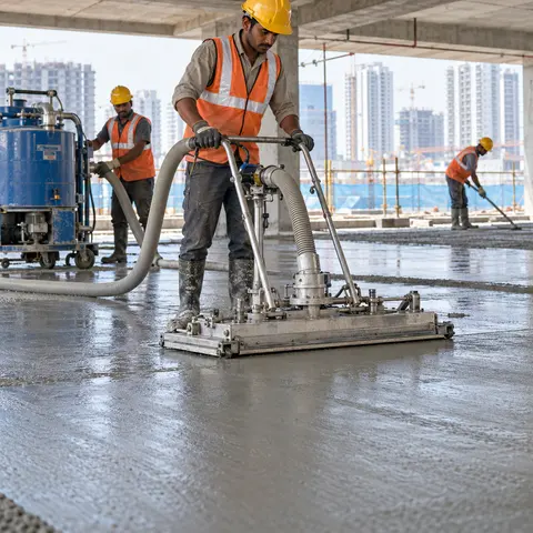 VDF (Vacuum Dewatered Flooring) - illustrative installation process