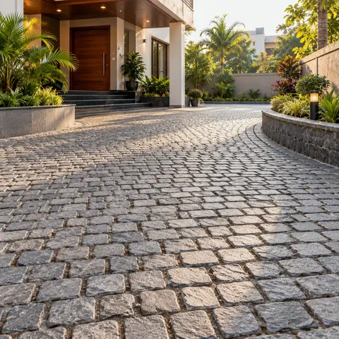 Cobblestone Paving - illustrative finished surface