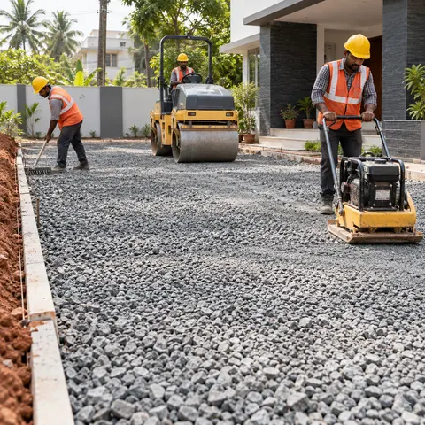 Driveway Development - illustrative surface preparation