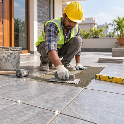 External Floor Finishing - illustrative installation process
