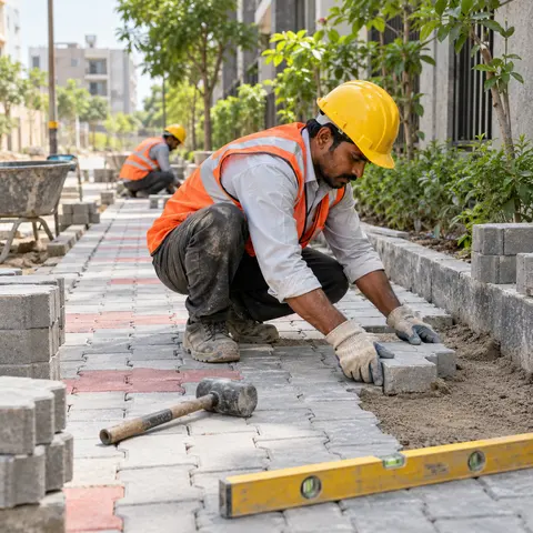 Footpath and Walkway Construction - illustrative installation process