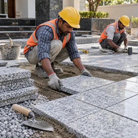 Granite and Stone Paving - illustrative material detail