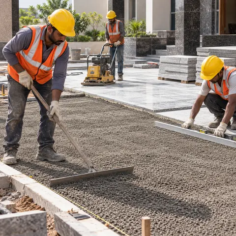 Granite and Stone Paving - illustrative surface preparation