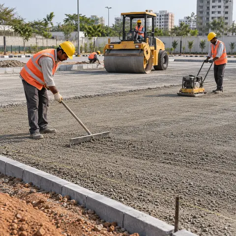 Parking Area Paving - illustrative surface preparation