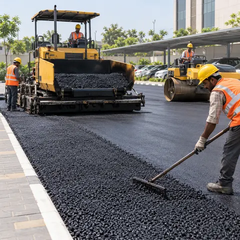 Parking Area Paving - illustrative installation process
