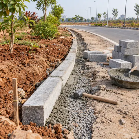 Roadside and Landscape Edging Works - illustrative material detail