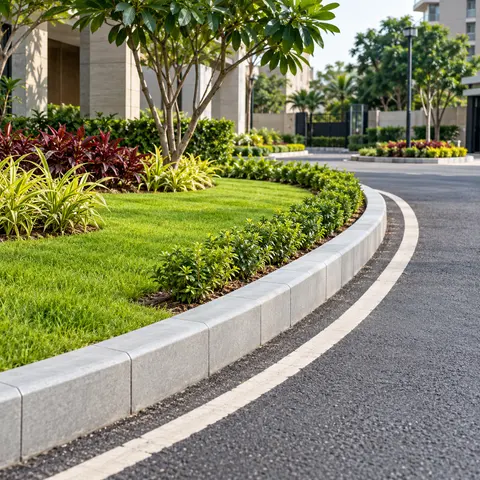 Roadside and Landscape Edging Works - illustrative finished surface