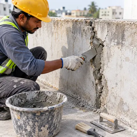 Crack Repair and Surface Restoration - illustrative material detail