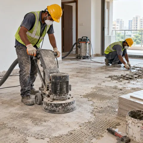 Flooring Replacement and Repairs - illustrative surface preparation