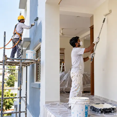 Internal and External Painting - illustrative installation process