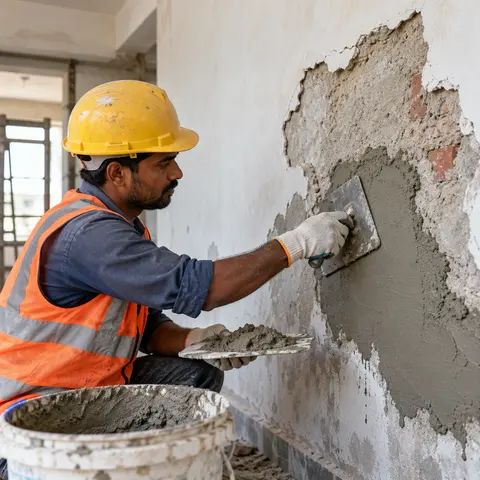 Plastering Repairs - illustrative material detail
