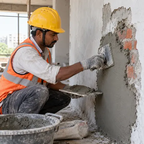 Plastering Repairs - illustrative surface preparation