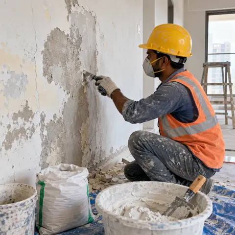 Wall Putty and Surface Preparation - illustrative material detail