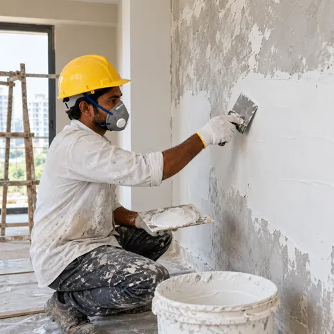 Wall Putty and Surface Preparation - illustrative surface preparation