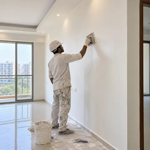 Wall Putty and Surface Preparation - illustrative finished surface