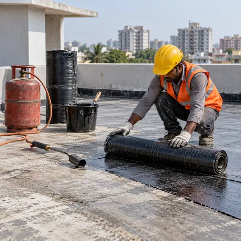 Waterproofing Works - illustrative material detail