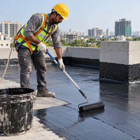 Waterproofing Works - illustrative installation process