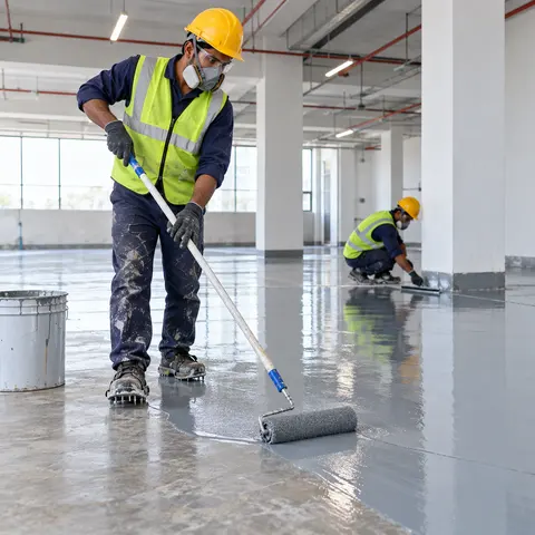 Epoxy Floor Coating - illustrative installation process