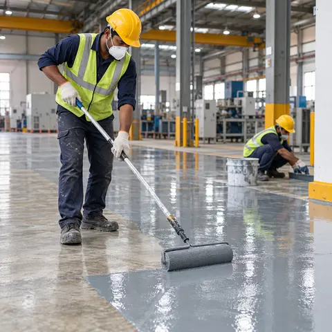 Industrial Floor Protection - illustrative installation process