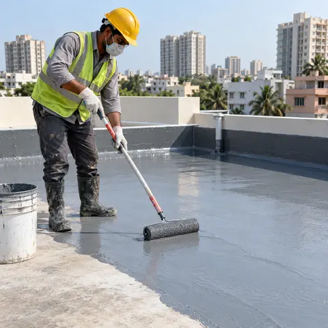 Terrace Waterproofing - illustrative installation process