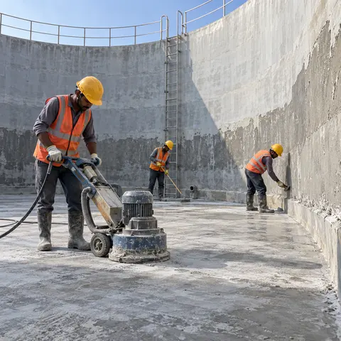 Water Tank Waterproofing - illustrative surface preparation