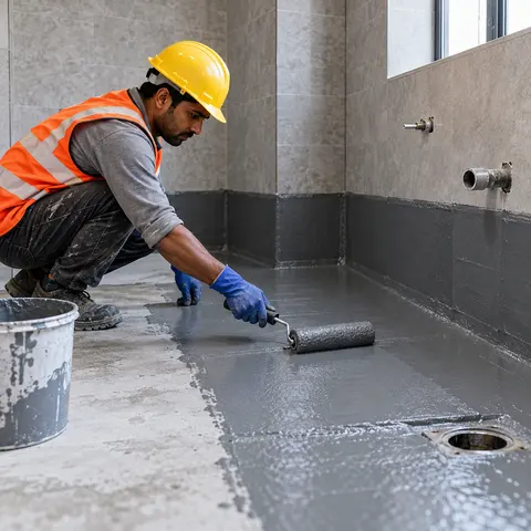 Wet Area Waterproofing - illustrative installation process